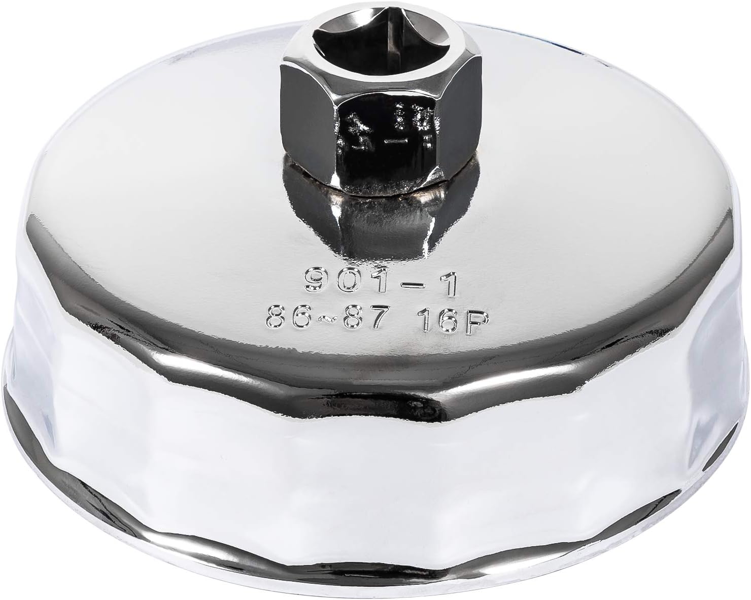 Llave de filtro de aceite de 3.386 in, 16 flautas para BMW y Volvo, herramienta de extracción de tapa de filtro de aceite compatible con N20, N26,
