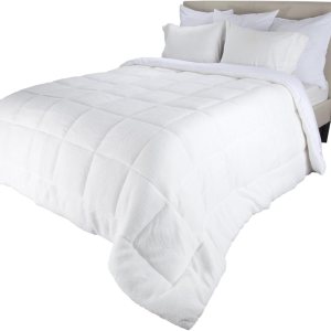 Bluestone Edredón alternativo de plumón, tamaño Queen para todas las estaciones, manta de edredón de cama Queen, color blanco Bluestone Edredón alternativo de plumón, tamaño Queen para todas las estaciones, manta de edredón de cama Queen, color blanco