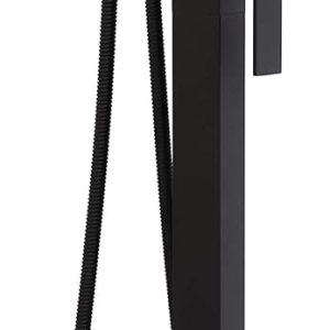 Grifos de bañera independientes Llenadores de bañera negros Montaje en el piso Llenador de grifo para bañeras Bañeras de alto flujo 11.9GPM baño con Grifos de bañera independientes Llenadores de bañera negros Montaje en el piso Llenador de grifo para bañeras Bañeras de alto flujo 11.9GPM baño con