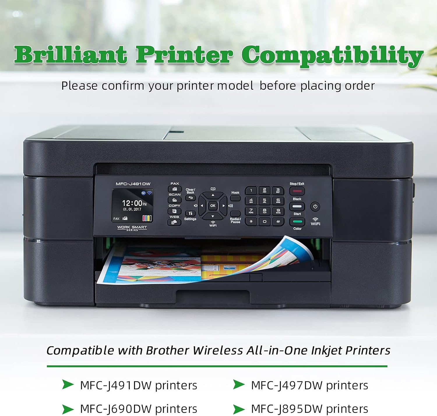 GREENARK Cartucho de tinta de repuesto compatible para impresora Brother LC3013 LC-3013 XL de alto rendimiento para impresora Brother MFC-J491DW,