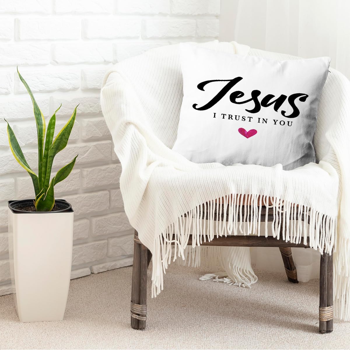 Fundas de almohada con versículo bíblico, regalos cristianos, cita inspiradora, regalos motivacionales, oración religiosa, decoración del hogar para