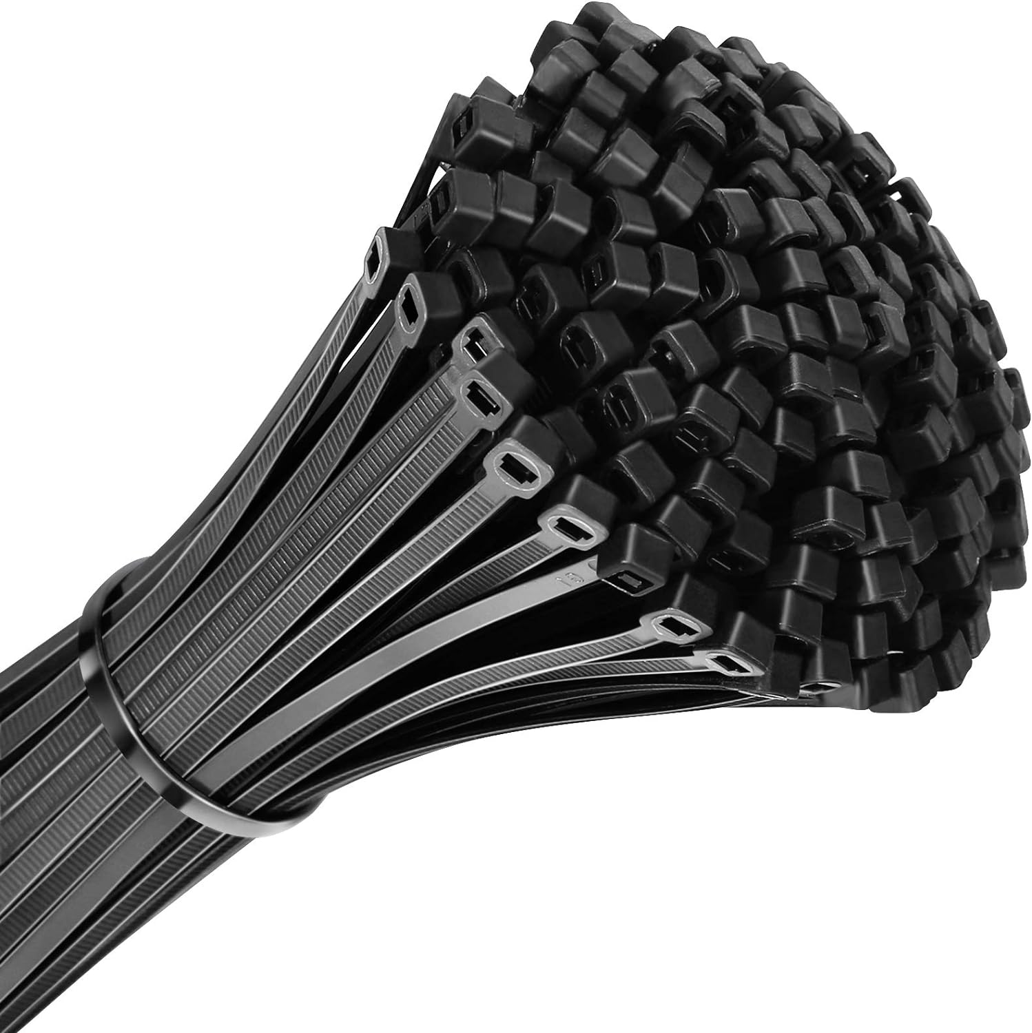 200 bridas de 8 pulgadas, color negro, bridas de alta resistencia, bridas de cable de 40 libras de resistencia, envolturas industriales de nailon