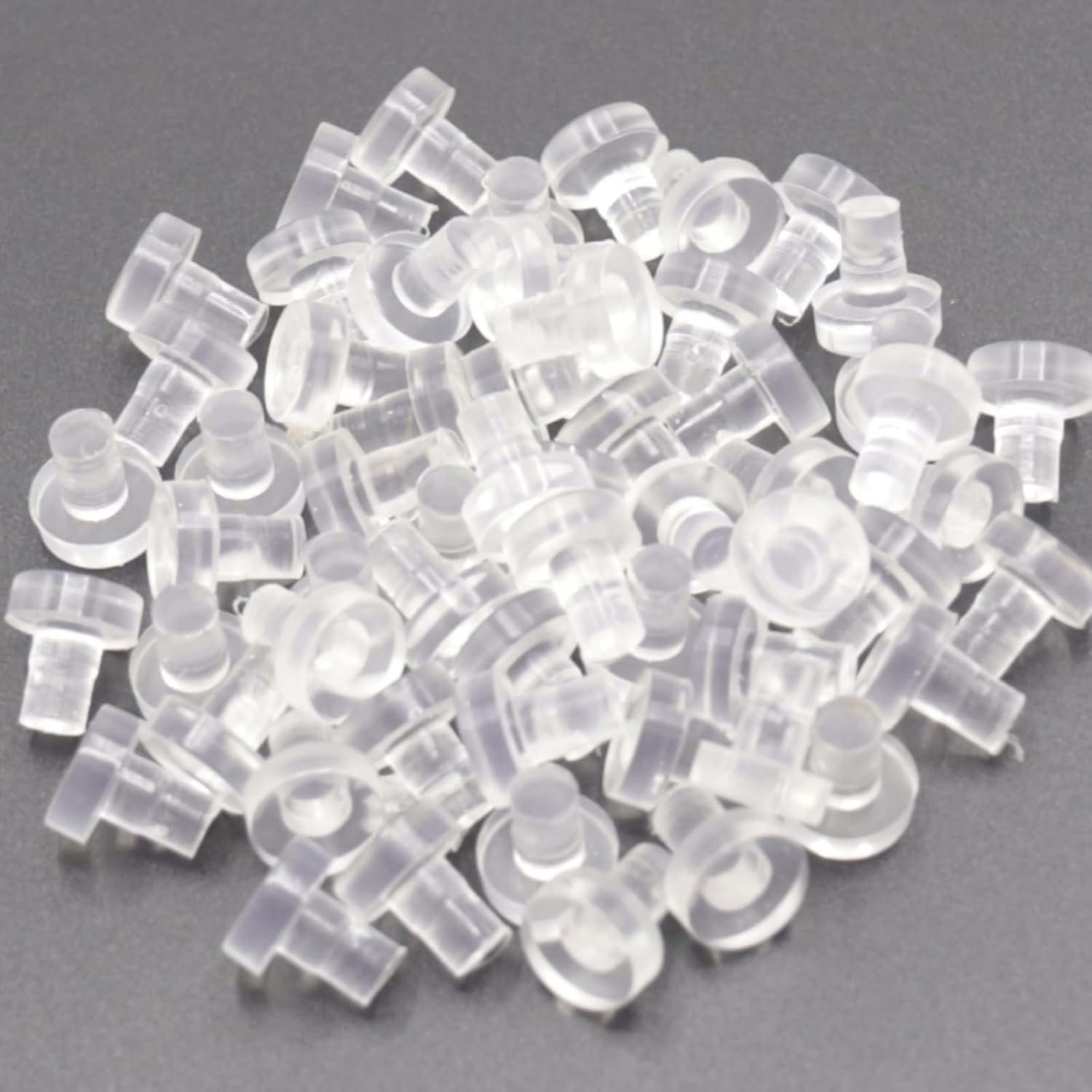 60 piezas de parachoques de mesa de vidrio antideslizante con vástago, agarres de goma transparente, espaciadores suaves y no adhesivos para mesa de