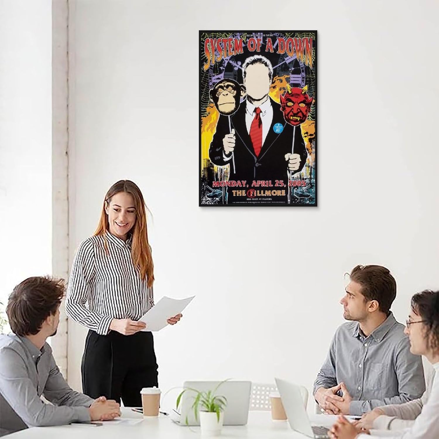 Huici System of A Down – Póster de concierto para habitación, póster estético, pintura decorativa, lienzo, arte de pared, póster de sala de estar,