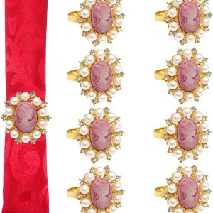 8 servilleteros vintage elegantes victorianos para dama de belleza, camafeo, resina rosa, princesa, reina, cabeza de belleza, hebilla para boda, 8 servilleteros vintage elegantes victorianos para dama de belleza, camafeo, resina rosa, princesa, reina, cabeza de belleza, hebilla para boda,