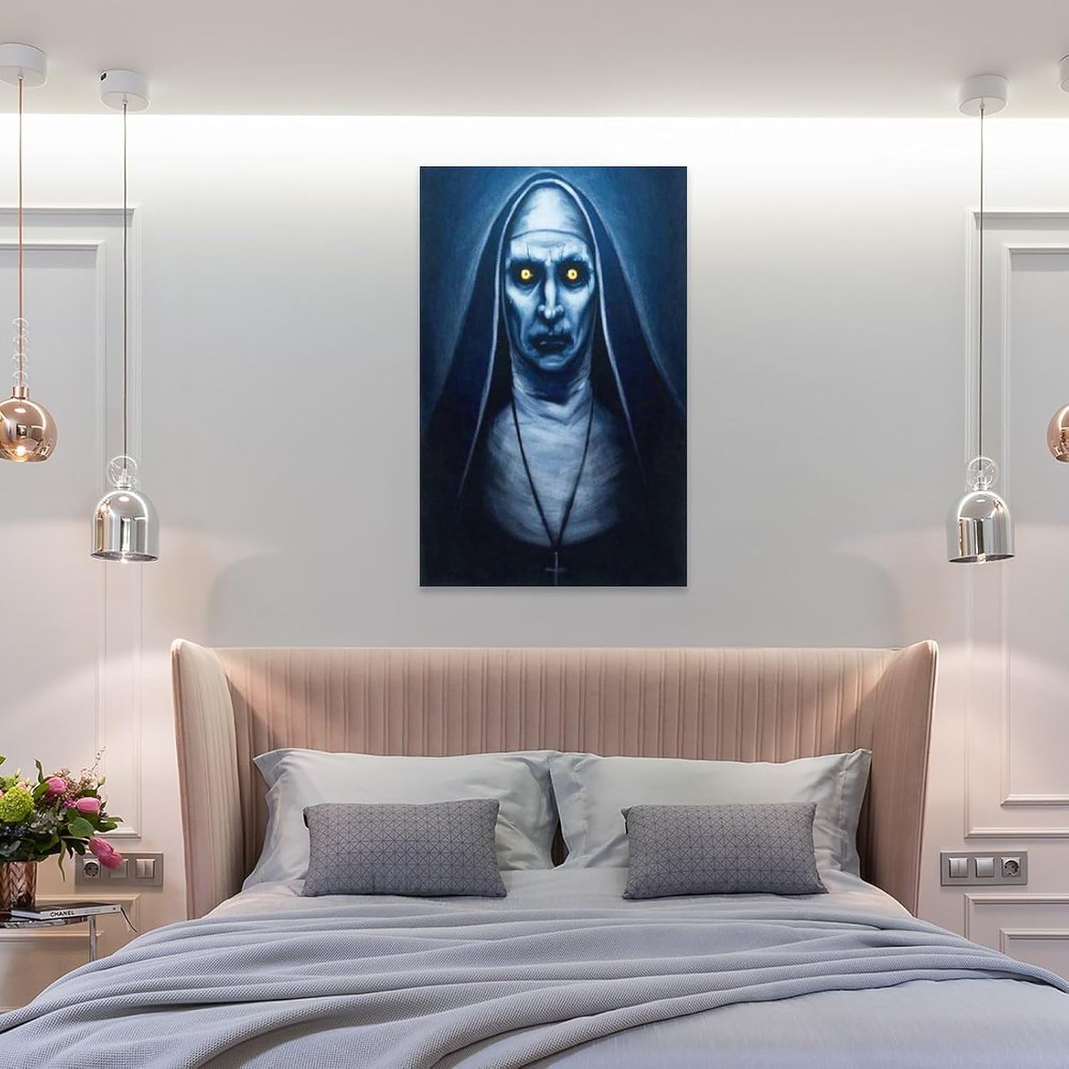 Pósteres de arte de terror, carteles de decoración de habitación de monja aterradora, pósteres geniales para decoración de pared, decoración de