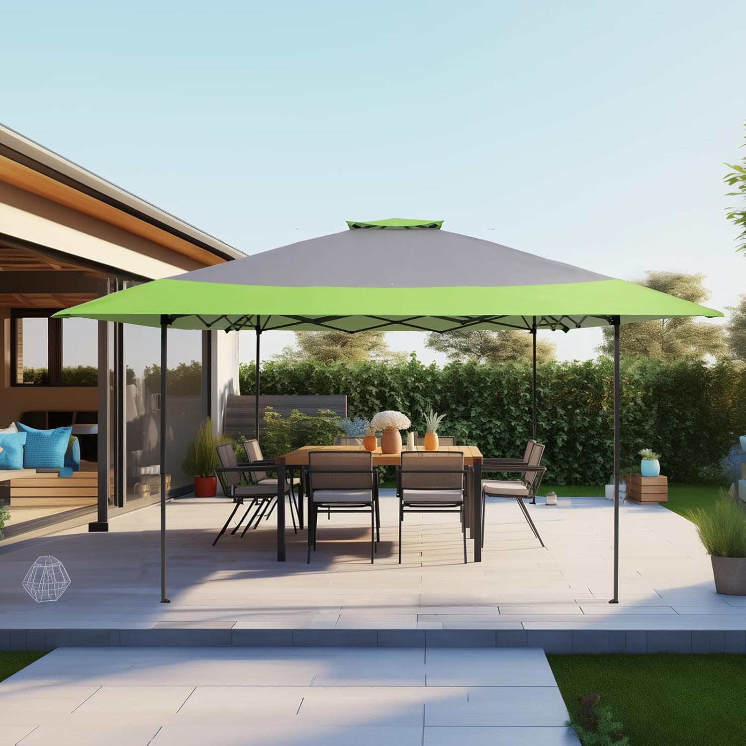 HERA’S PALACE Toldo desplegable de 13 x 13 pulgadas para patio con bolsa, toldo de sombra fácil de poner, tiendas de campaña resistentes para patio