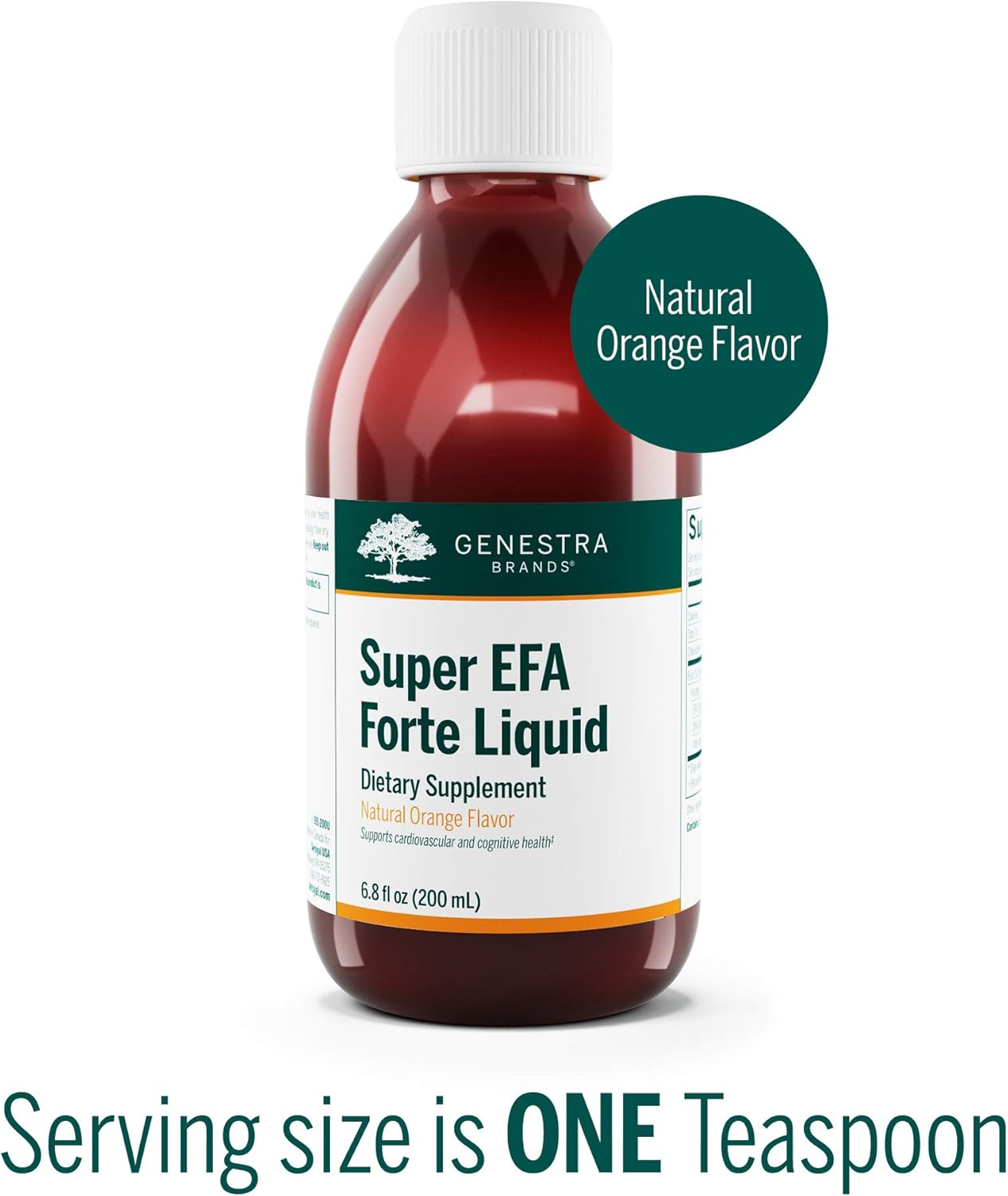 Genestra Brands Super EFA Forte Liquid  Fórmula de aceite de pescado para apoyar la salud cognitiva, cardiovascular y articular, sabor natural a