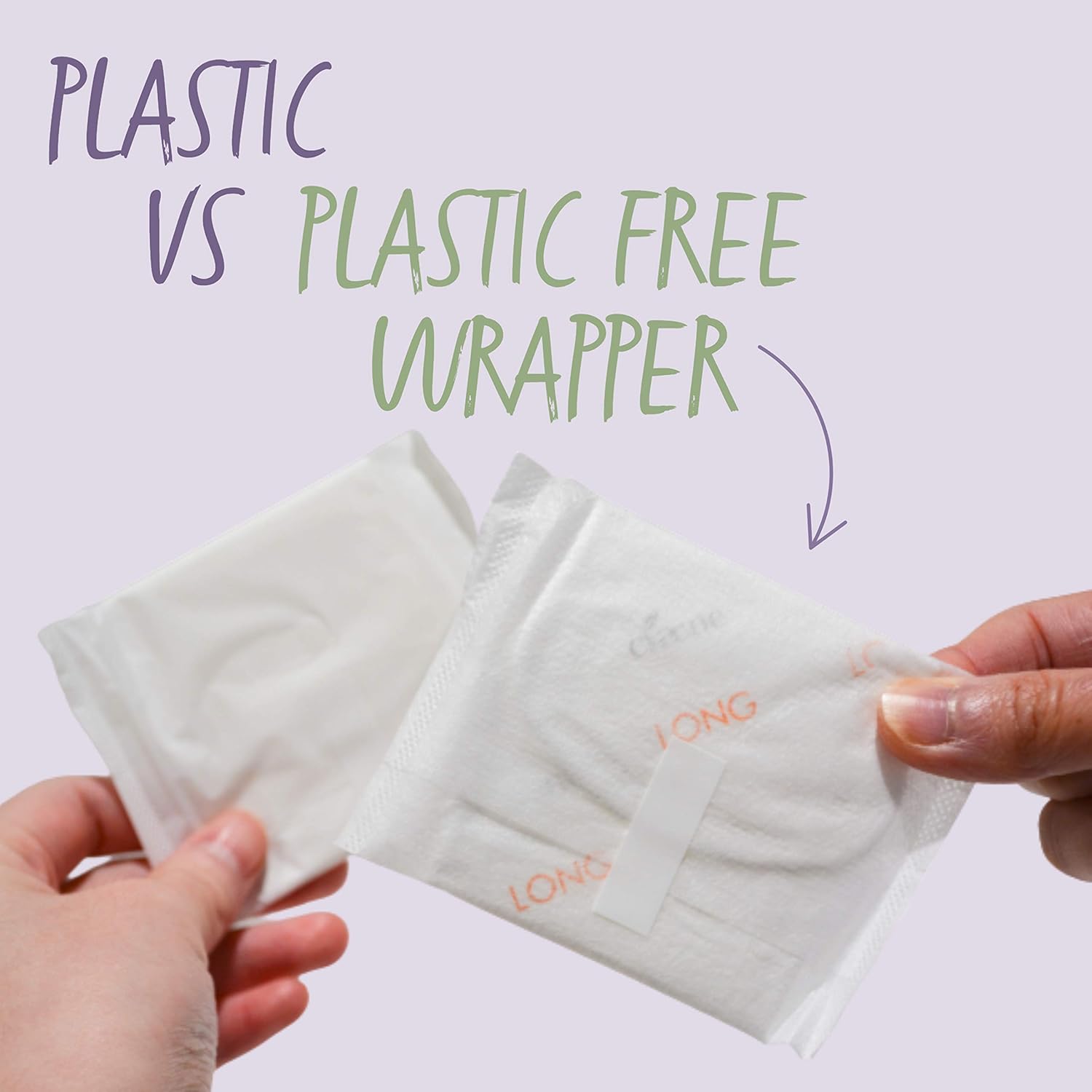 Organic Cotton Cover Pads, Cruelty-Free, Menstrual Overnight Sanitary Pads for Women, Unscented, Breathable, Vegan, Organic Pads, Natural Sanitary