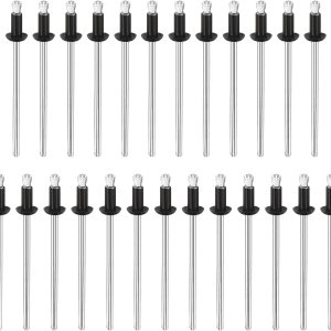 uxcell Remaches ciegos de nailon, 18 x 14 pulgadas (0.126in x 0.252in), cierre de remache para tablero de PC, color negro, 25 unidades uxcell Remaches ciegos de nailon, 18 x 14 pulgadas (0.126in x 0.252in), cierre de remache para tablero de PC, color negro, 25 unidades
