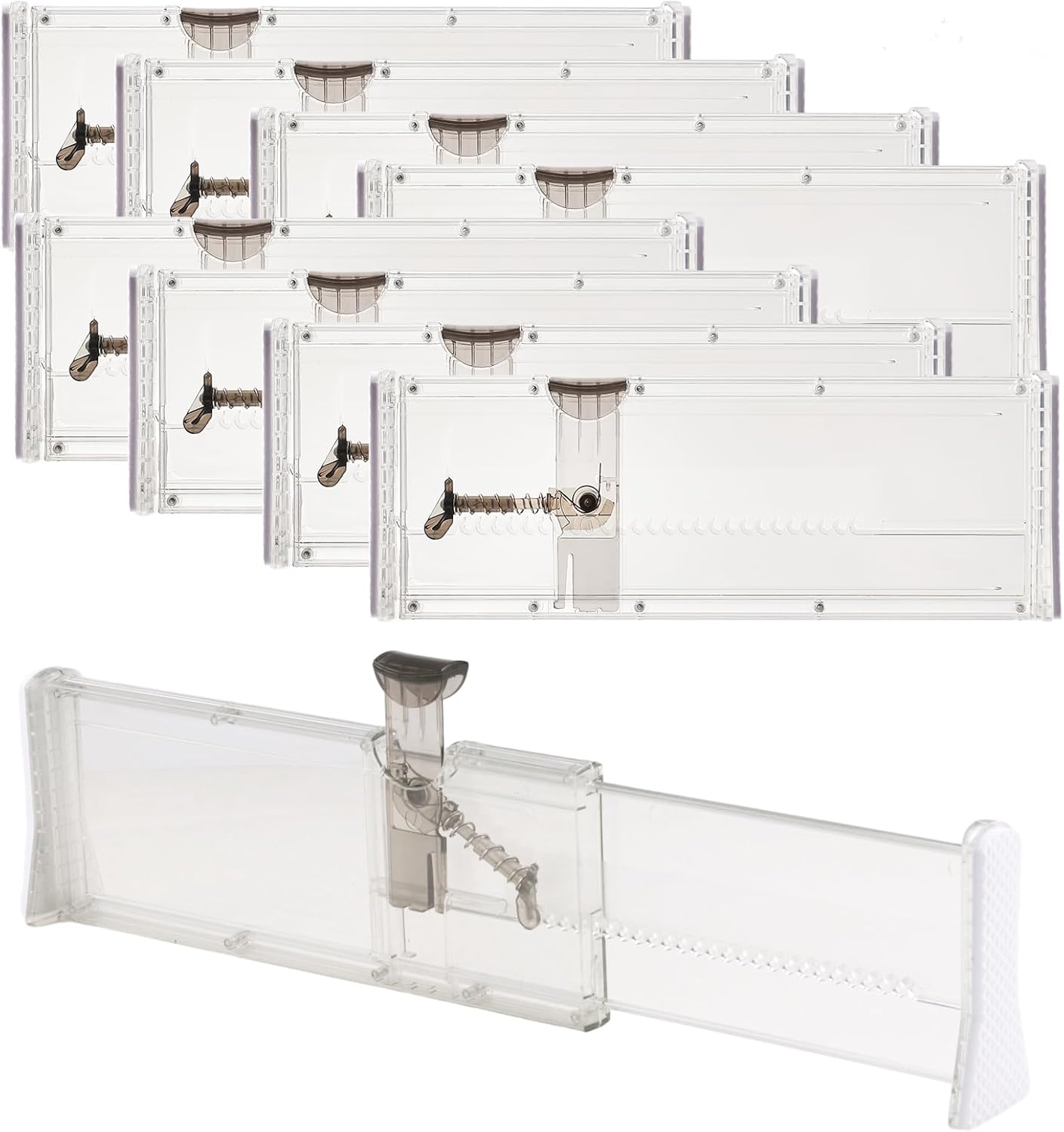Organizador de cajones, separador de aparador expandible, divisor de cajones ajustable para ropa, utensilios de cocina, dormitorio, estantería, con