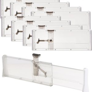 Organizador de cajones, separador de aparador expandible, divisor de cajones ajustable para ropa, utensilios de cocina, dormitorio, estantería, con Organizador de cajones, separador de aparador expandible, divisor de cajones ajustable para ropa, utensilios de cocina, dormitorio, estantería, con