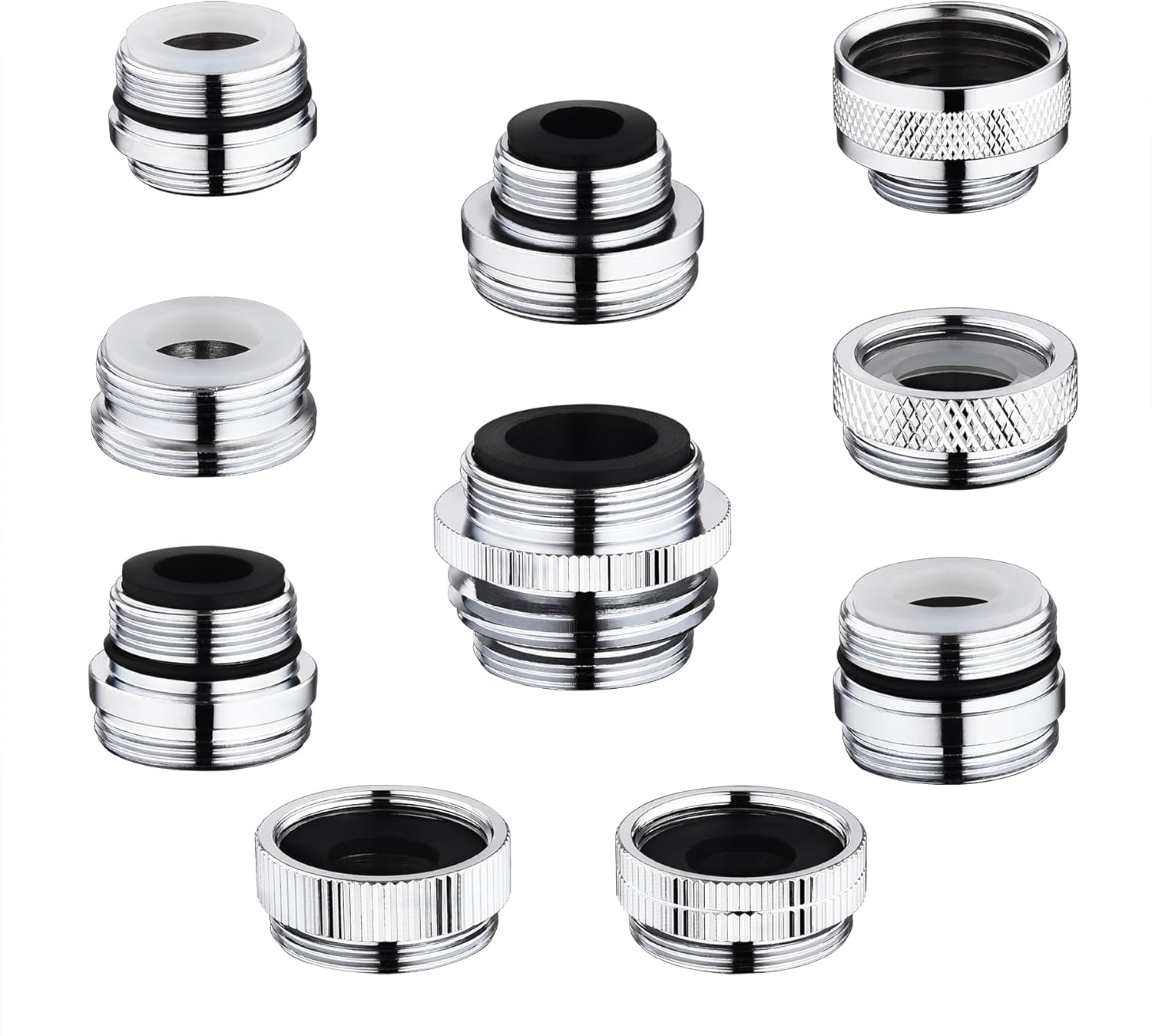 Kit adaptador de grifo, adaptador aireador de fregadero de cocina de latón, adaptador de grifo de fregadero machohembra para conectar manguera de