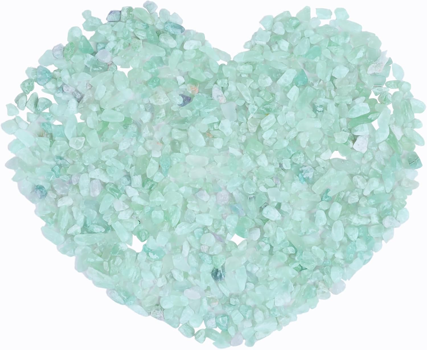 GLOREIEY Chips de fluorita turquesa, piezas de cuarzo de cristal triturado, pequeñas piedras pulidas para manualidades, fabricación de joyas,