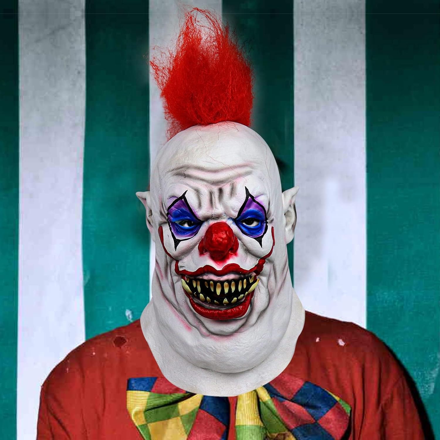 xiuyou Máscara de payaso de Halloween, máscara de payaso, máscara de payaso asesino de terror, máscara de payaso asesino de terror, disfraz de