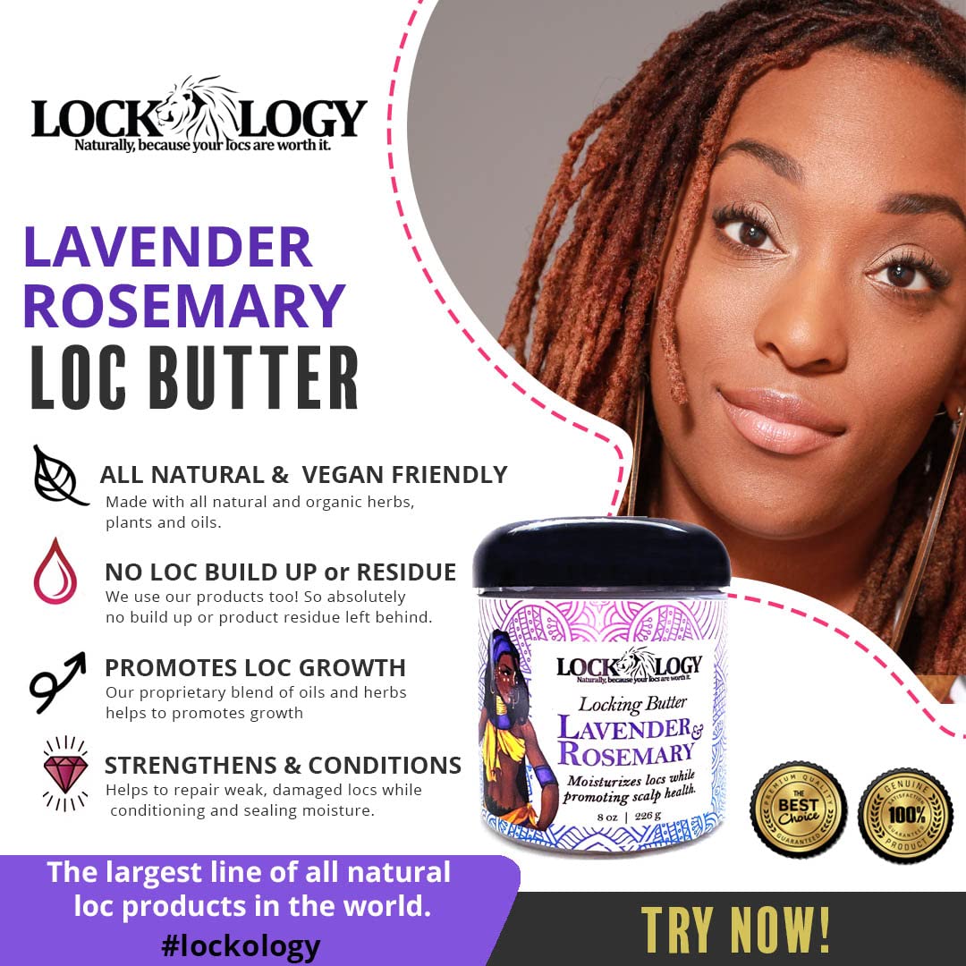 Loc Retwist Butter & Dread Wax Loc Butter For Growth – Lavender Rosemary All Natural & NO Build Up Loc Retwists Products by Lockology