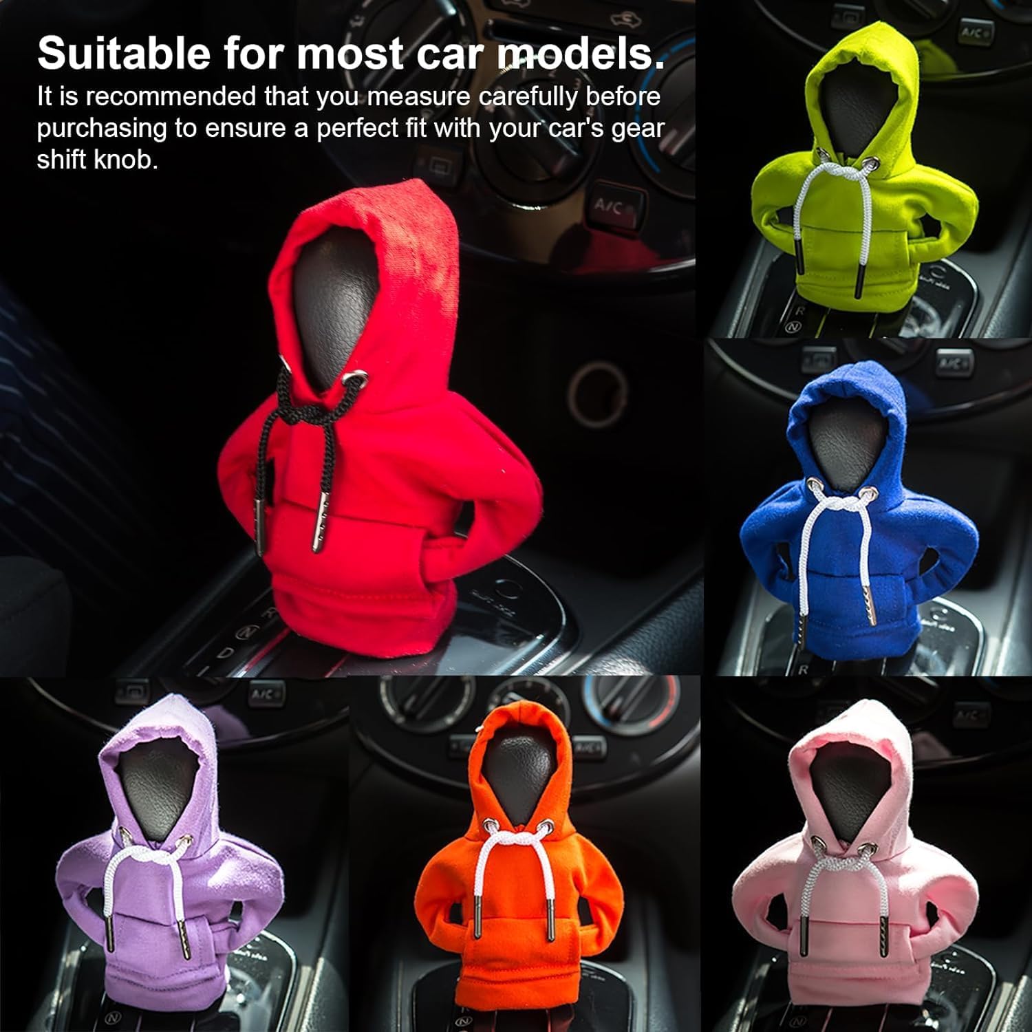 Dukebo Mini cubierta de cambio de engranajes de coche con capucha cubierta de cambio de engranajes del coche, accesorios interiores, perillas de