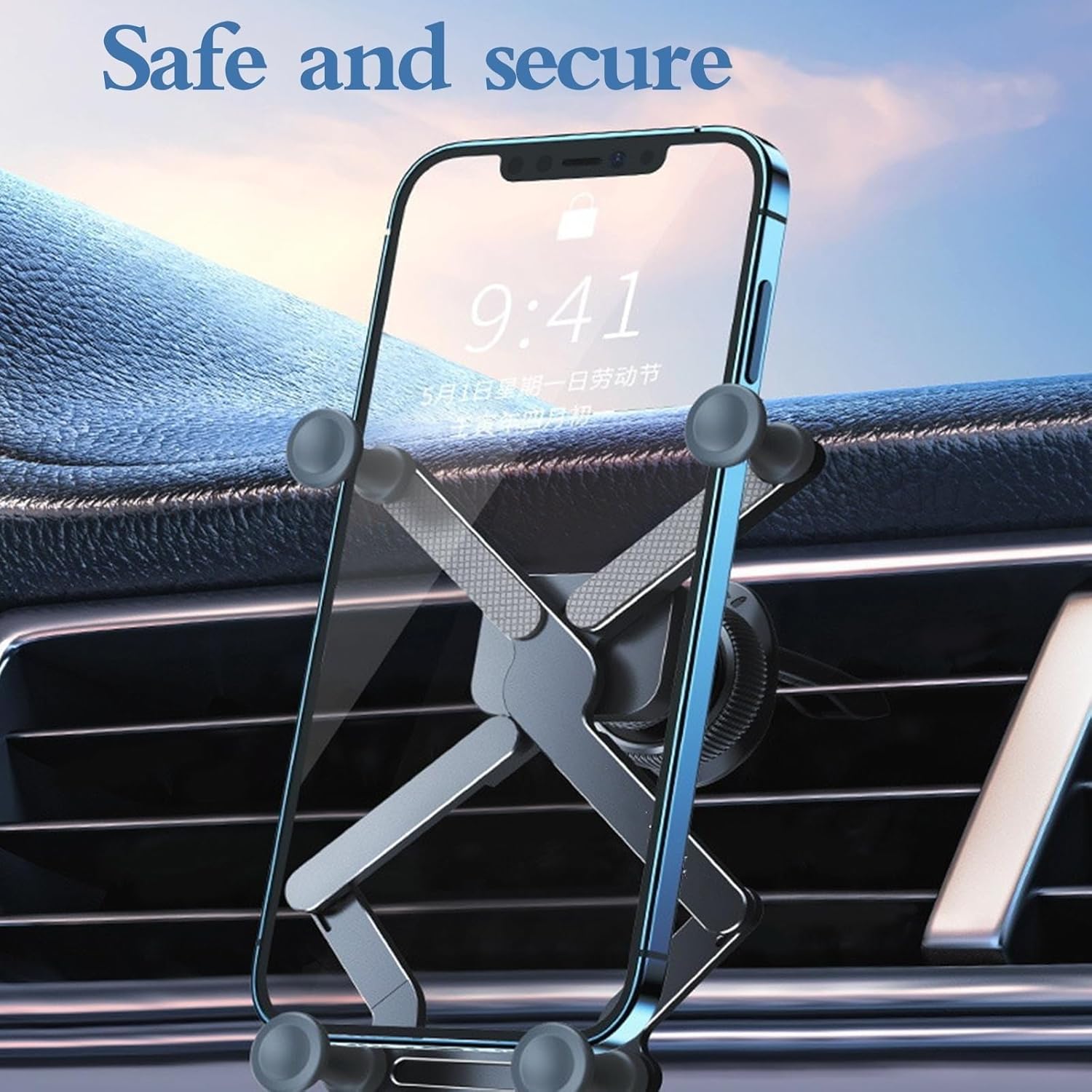 Peachloft – Soporte de teléfono para automóvil, soporte invisible giratorio para ventilación de aire, soporte invisible para teléfono de coche,