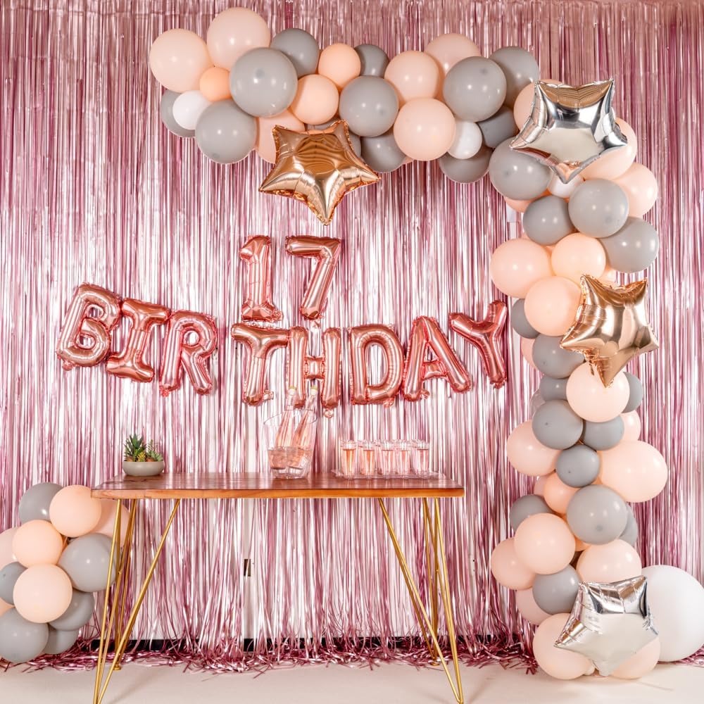 Balloonify – Globo con números de 16 pulgadas, 1 globo de fiesta reutilizable, número “7”, autosellado, globo metálico de aluminio dorado rosa,
