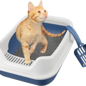 KittyClean – Caja de arena para gatos XL con estante de control, caja de arena XL para gatos grandes, caja de arena extragrande para varios gatos KittyClean – Caja de arena para gatos XL con estante de control, caja de arena XL para gatos grandes, caja de arena extragrande para varios gatos