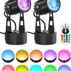 DOREIO Focos LED para interiores de 3 W, luces de iluminación RGB para interiores, lámpara de foco para plantas de 120 V, decoración de iluminación DOREIO Focos LED para interiores de 3 W, luces de iluminación RGB para interiores, lámpara de foco para plantas de 120 V, decoración de iluminación