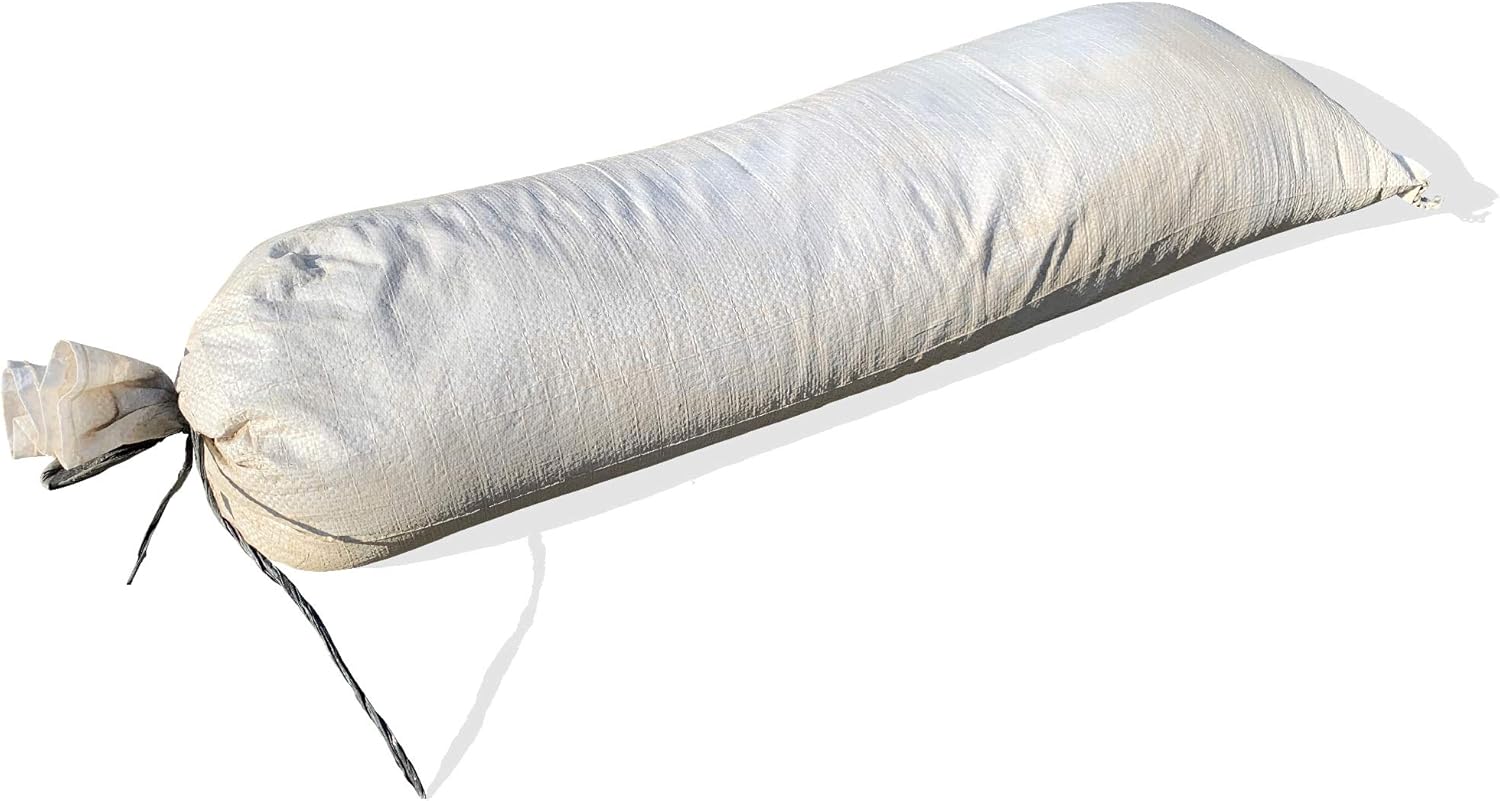 Sandbaggy Bolsas de arena de tubo de 38 pulgadas por 12 pulgadas  Tela resistente de grado industrial  Capacidad de peso de 90 libras  Barrera de