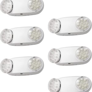Luces de emergencia LED con batería de respaldo, certificación UL, CA 120277 V, accesorios de salida de emergencia cableados para negocios, paquete Luces de emergencia LED con batería de respaldo, certificación UL, CA 120277 V, accesorios de salida de emergencia cableados para negocios, paquete