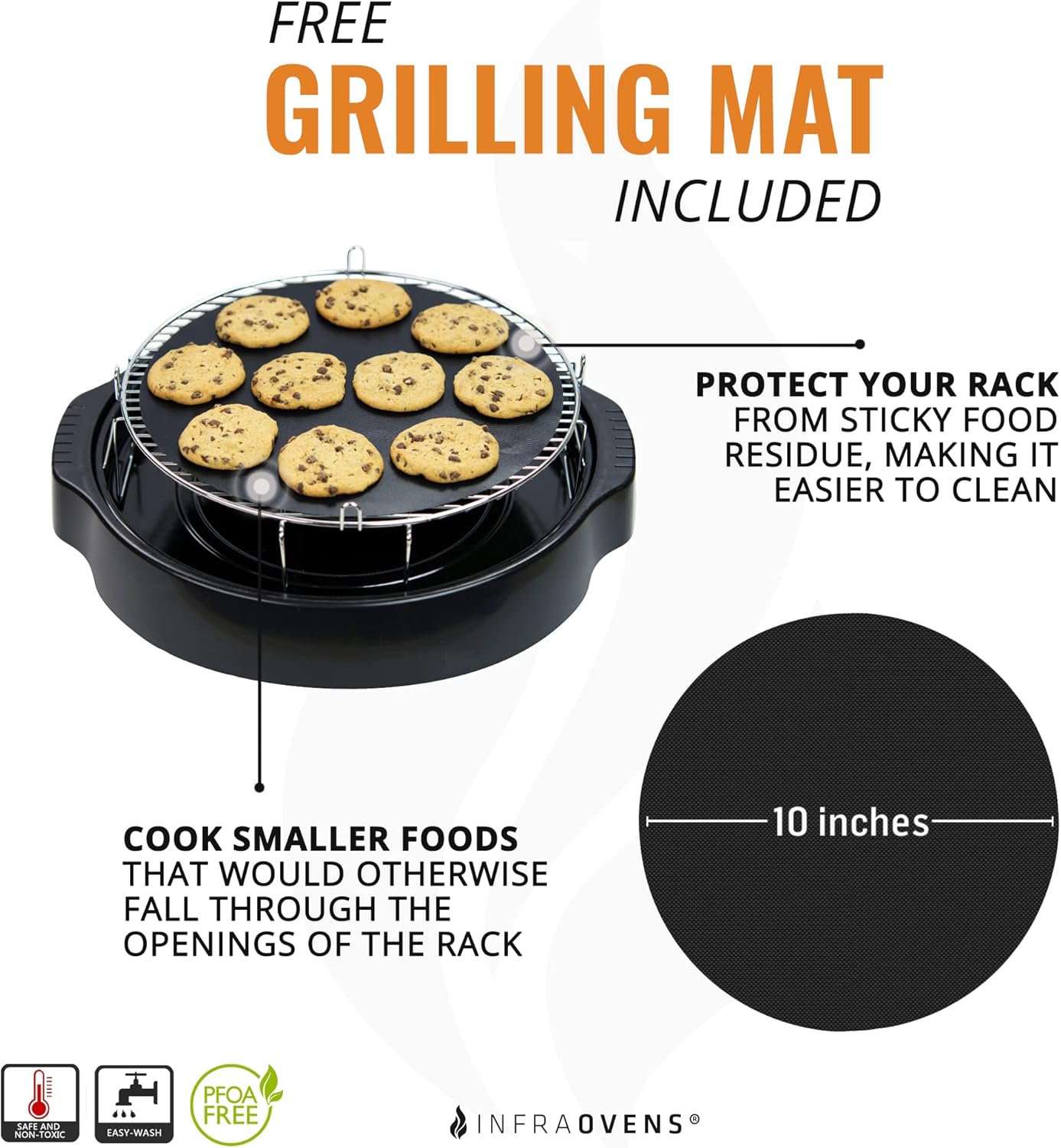 Rejilla de acero inoxidable de 3 pulgadas compatible con Nuwave Pro Plus, Elite, Nutri Chef, Black&Decker  Accesorio de rejilla de repuesto para