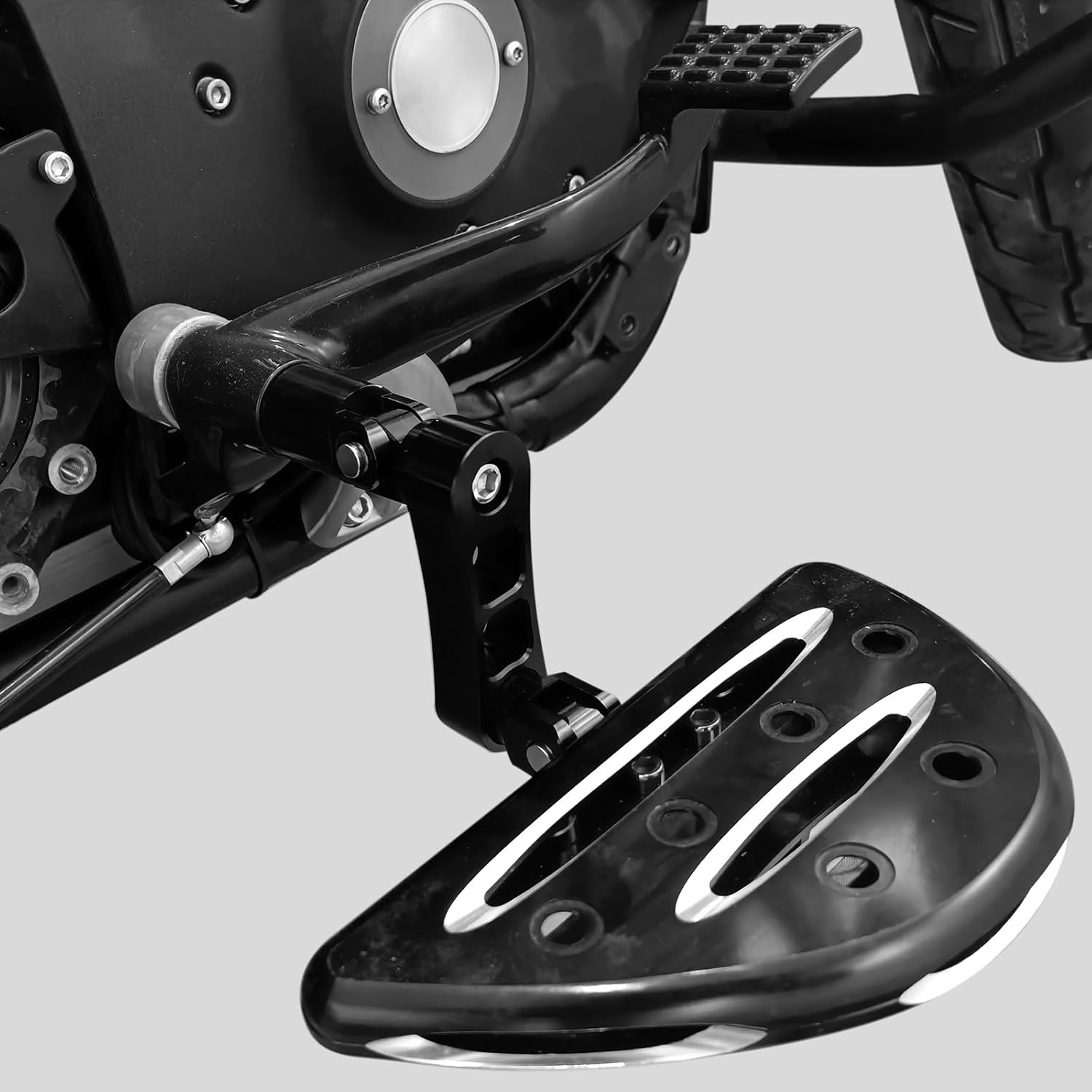 Estriberas ajustables para motocicleta, clavijas de autopista para montaje masculino, abrazadera, abrazadera, soporte para Harley Sportster, Dyna,