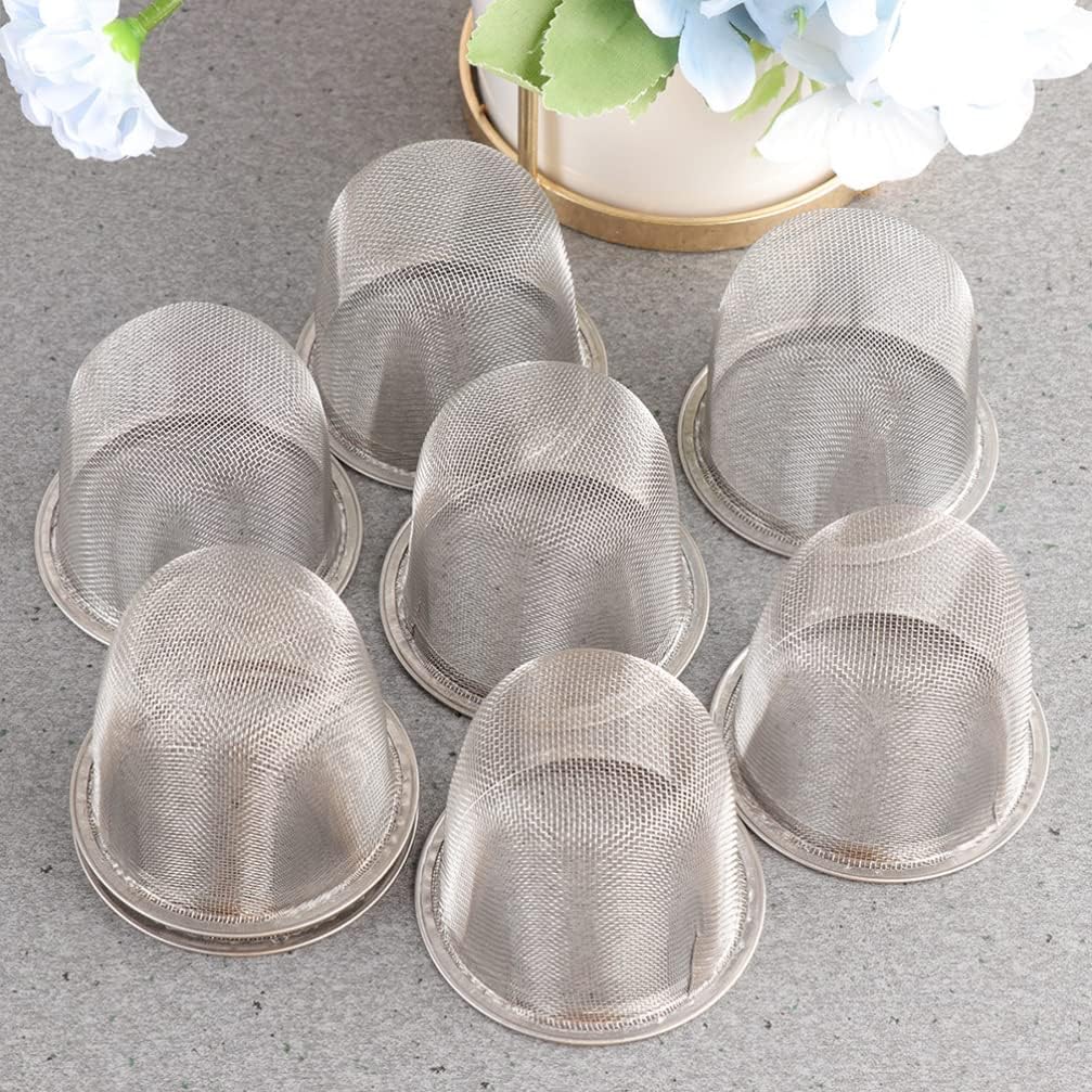 Operitacx 10 unids Teapot Filter Liner Tea Brewer for Loose Tea Mesh Tea Filter Coffee Filters Loose Tea Steeper Metal Tea Infuser Tea Mesh Strainer