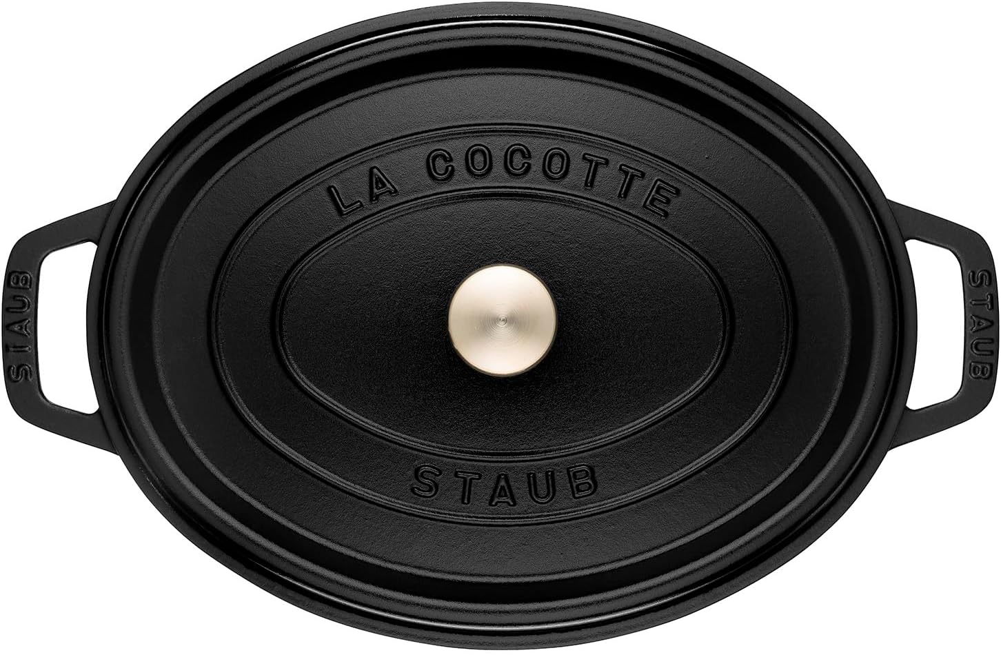 Staub Horno holandés ovalado de 8.5 cuartos de galón, color negro mate