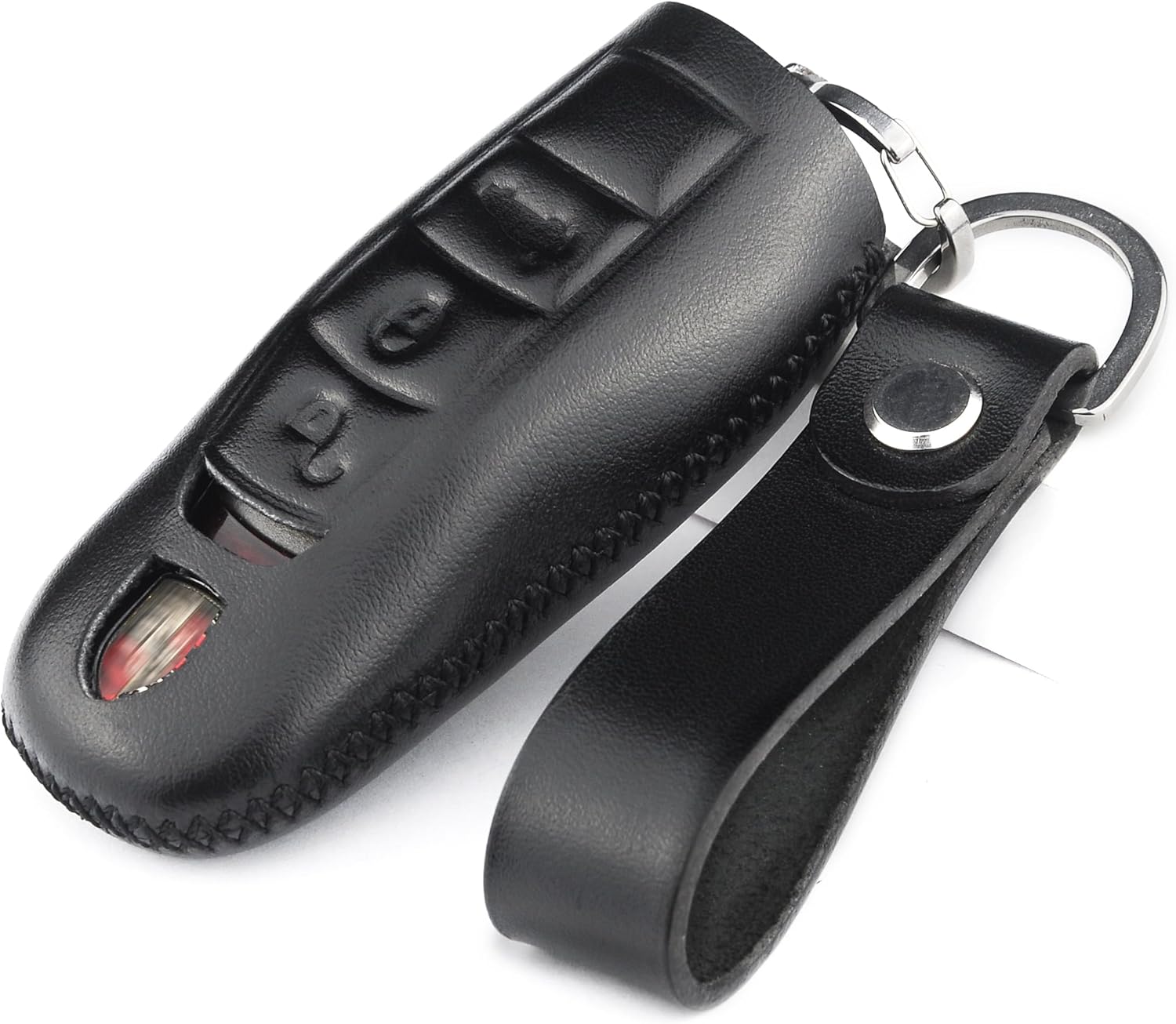 Funda de piel italiana para llavero compatible con Boxster Turbo Porsche Cayenne Panamera Macan Cayman 911