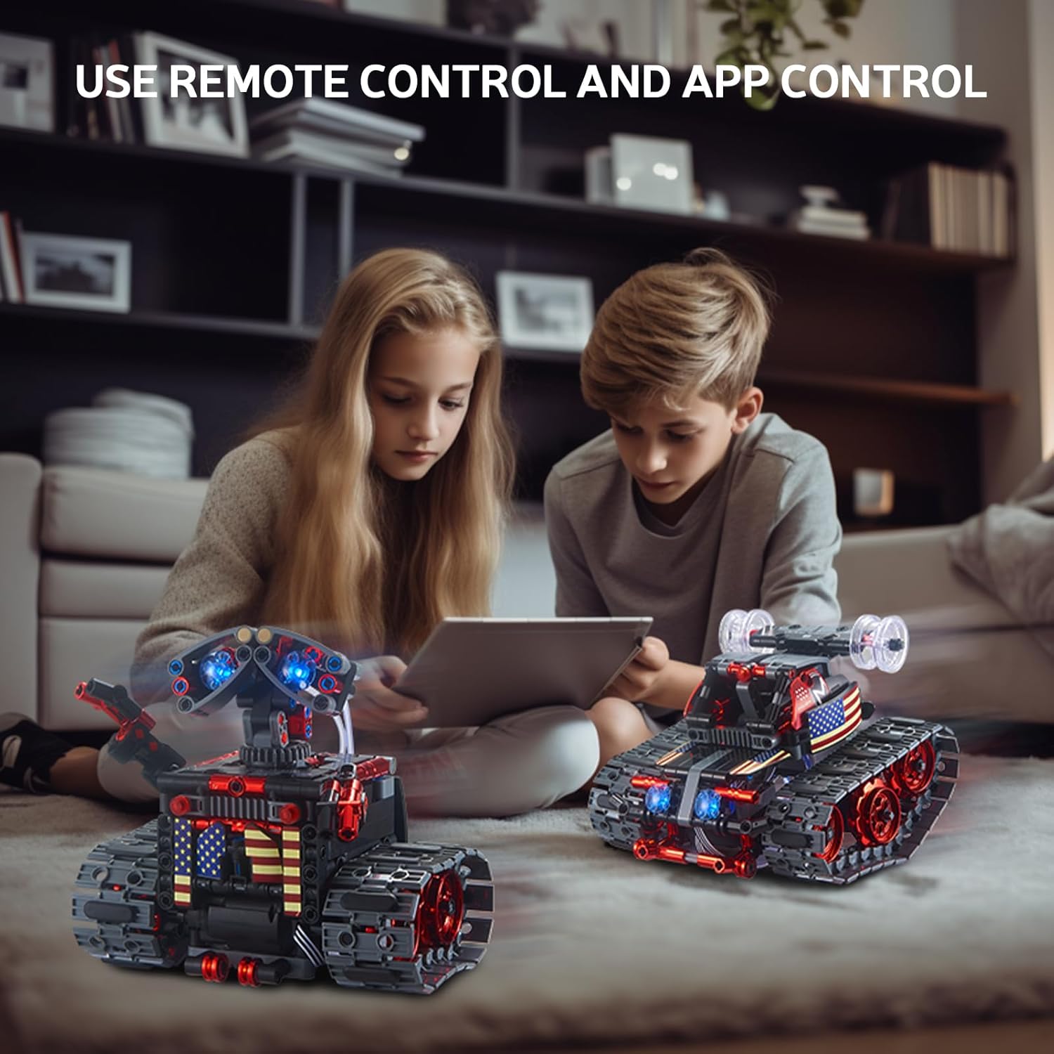 JOJO&Peach STEM Robot Juguetes de construcción, control remoto y APP controlado 4 en 1, robot de pared, auto de acrobaciarobot triangular, proyectos
