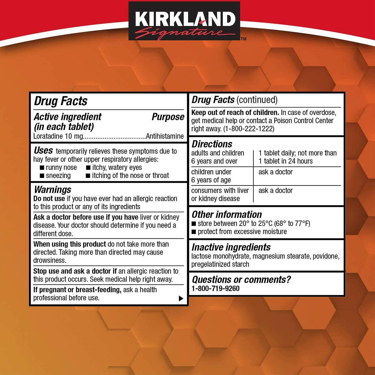 Kirkland Signature AllerClear, 365 tabletas (paquete de 2)
