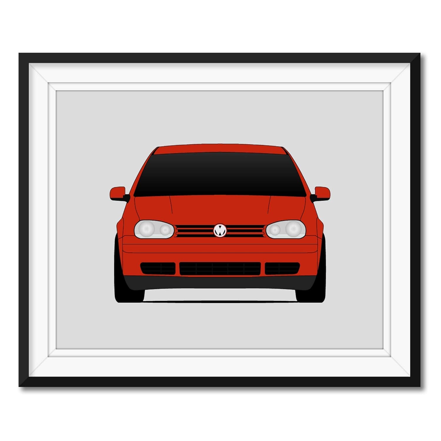 Volkswagen Golf GTI MK4 R32 (1998-2003) 4th Generation Inspired Poster Print Wall Art Decor Handmade (Unframed)