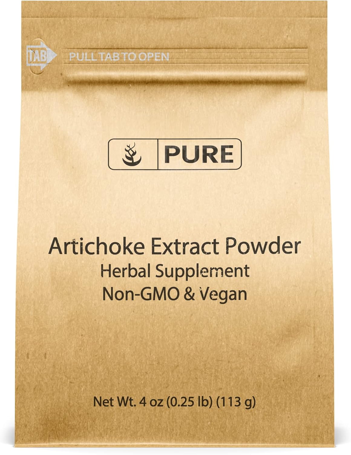 PURE ORIGINAL INGREDIENTS Extracto de alcachofa (4 oz) Suplemento de hierbas, sin gluten, sin OMG