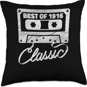Vintage 1916 Limited Edition Cassette Tape 107th Birthday Throw Pillow, 18×18, Multicolor Vintage 1916 Limited Edition Cassette Tape 107th Birthday Throw Pillow, 18×18, Multicolor