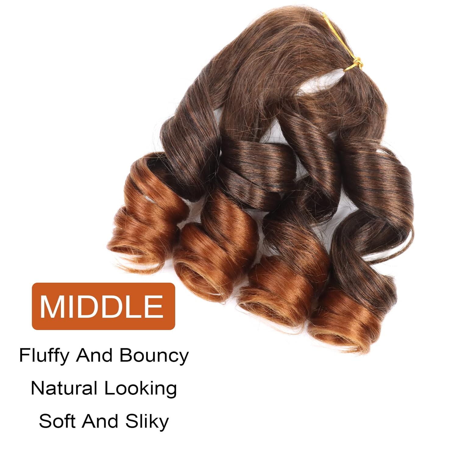 Cabello rizado francés trenzado profundo de 14 pulgadas, 8 paquetes de cabello rizado español para trenzas de caja, cabello trenzado hinchable