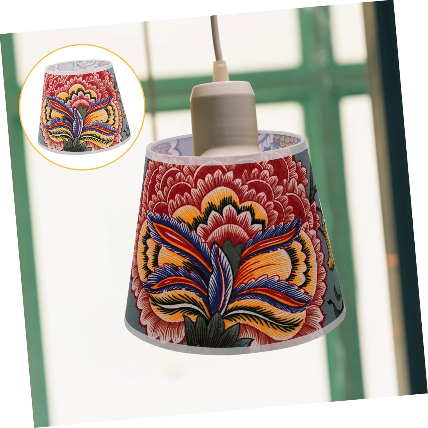 Uonlytech Pantalla de tela de color para lámpara de escritorio, pantallas de lámpara pequeña, pantalla de noche, pantalla de repuesto, pantallas de