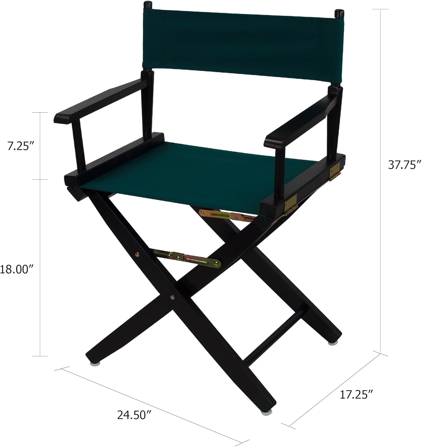 American Trails – Silla de director extra ancha de alta calidad de 18.0 in, marco negro con lona verde cazador