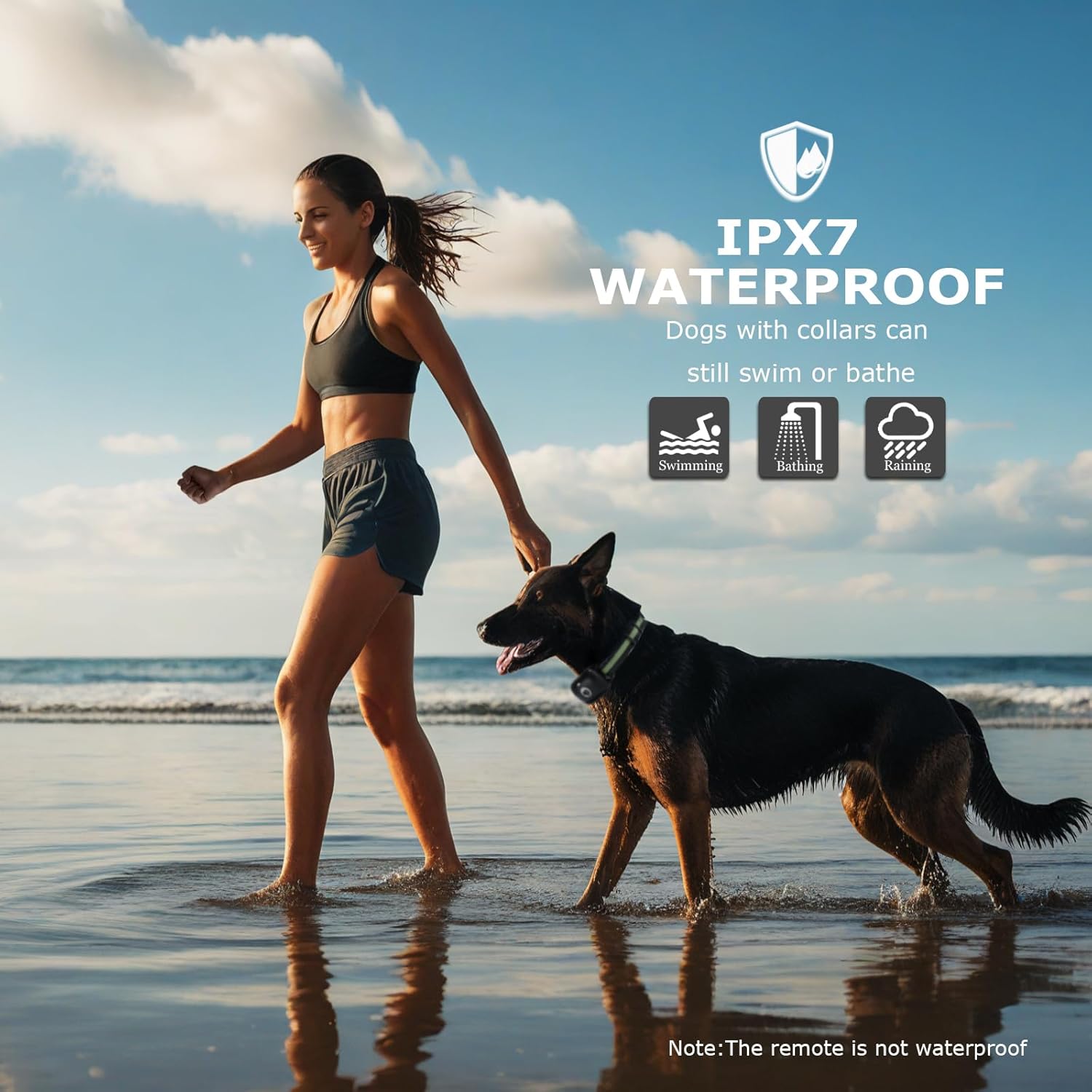 Heaflex Collar de entrenamiento para perros, collar eléctrico para perros con alcance remoto de 2600 pies, recargable e impermeable, 3 modos de