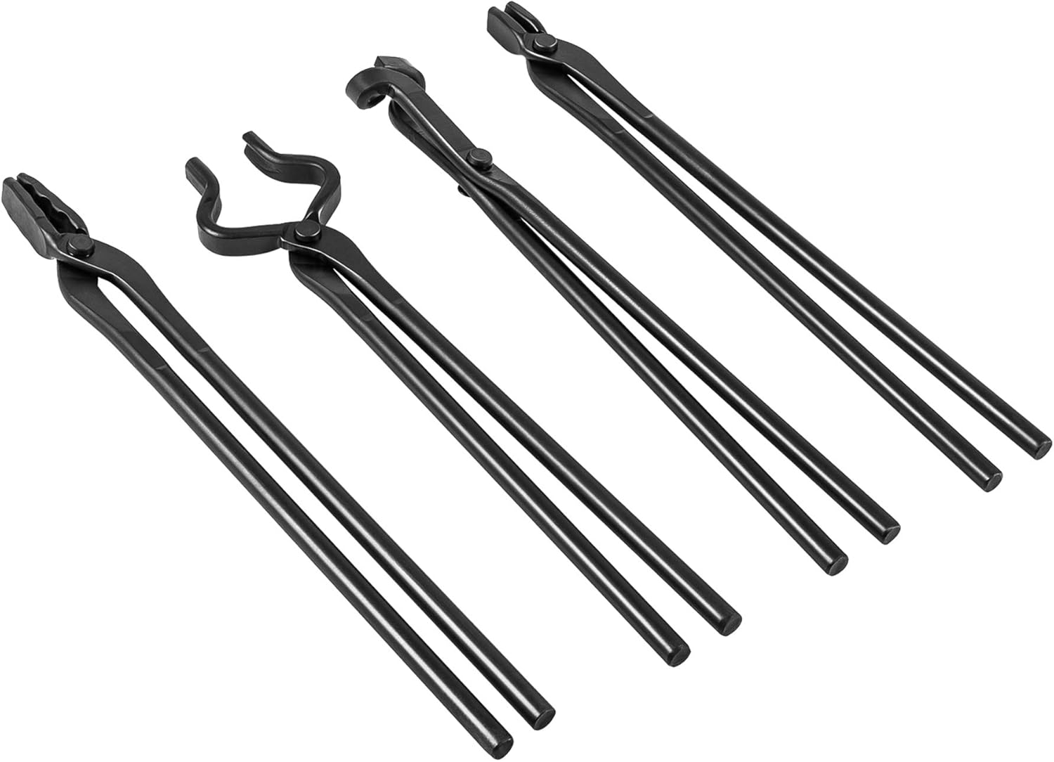 Pinzas para hacer cuchillos Blacksmith Bladesmith Tong Yunque Forge – Pinzas en V, pinzas planas, pinzas de mandíbula de lobo, pinzas de hoja
