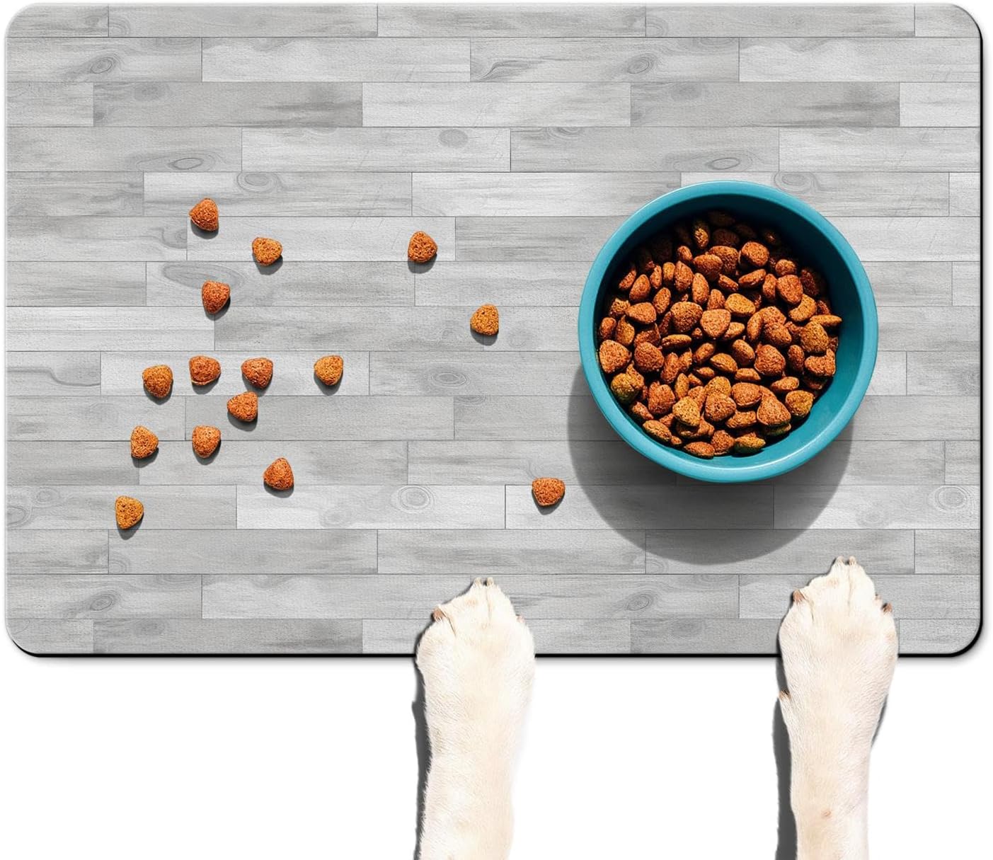 Tapete de comida y agua para perros, tapete de alimentación de mascotas para el suelo, antideslizante, impermeable, súper absorbente, tapete para