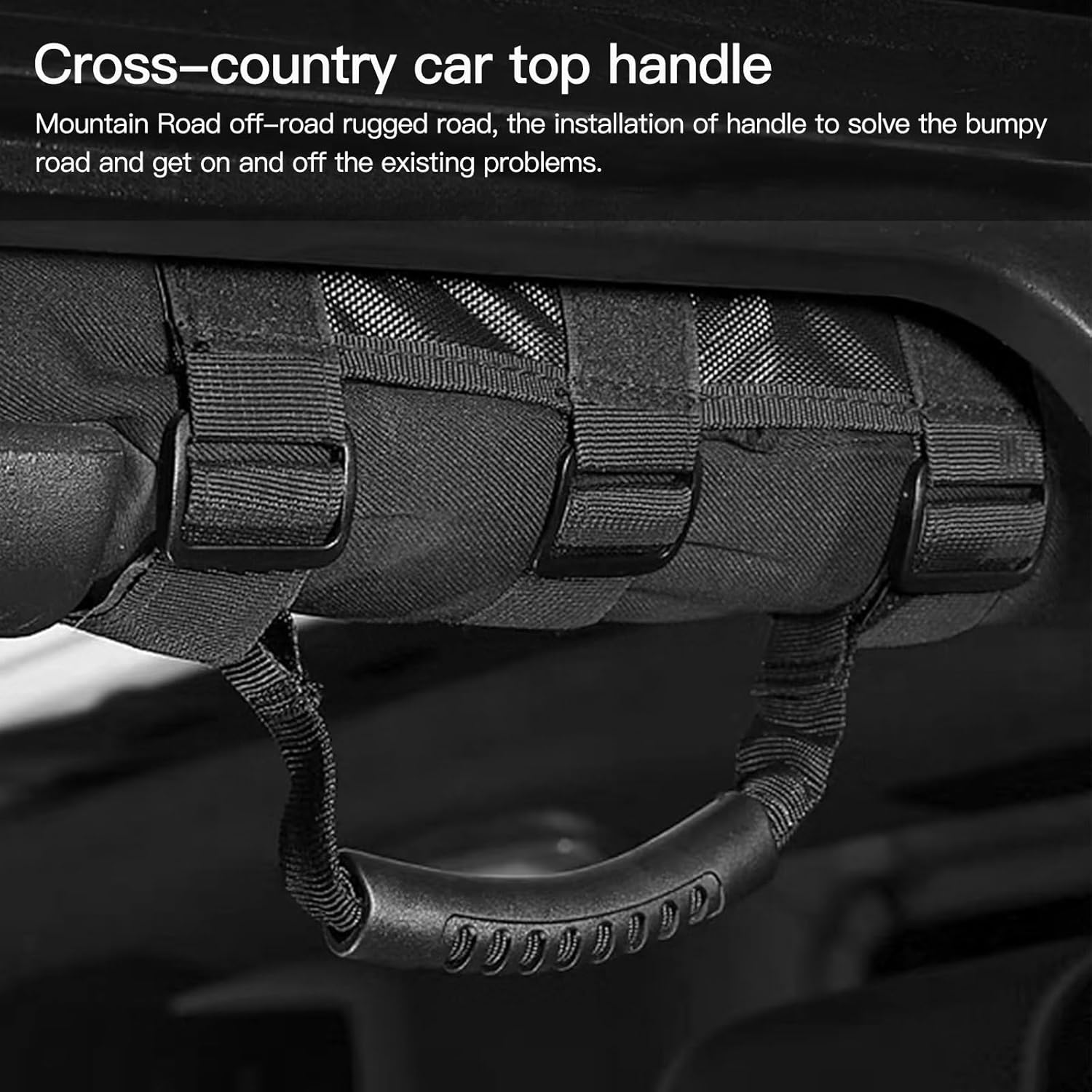 BATEMEN W Auto Roll Bar Grab Handles Grab Bars Spare Handgrips Replacement Fits for 2020 Jeep Wrangler Unlimited Willys Sport Utility 4-Door