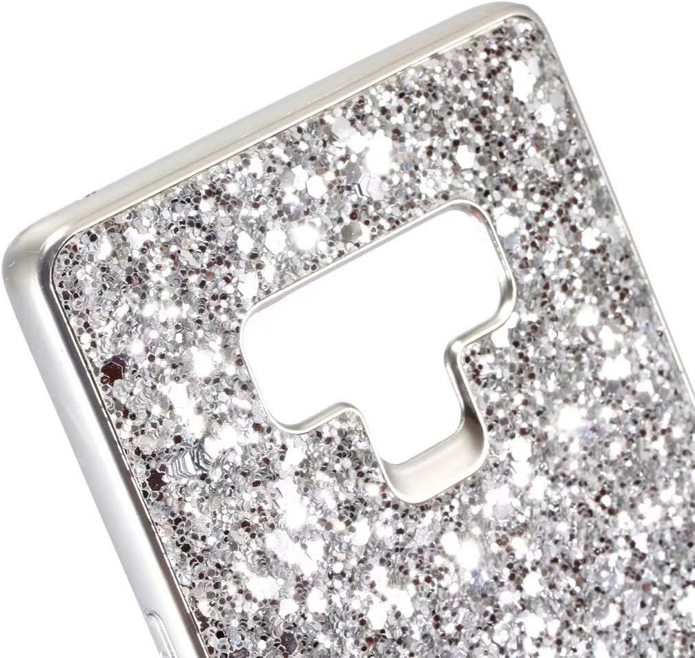 Funda para Galaxy Note 9, diseño de diamantes de imitación brillantes de cuerpo completo, delgado, galvanizado, TPU amortiguador, funda protectora