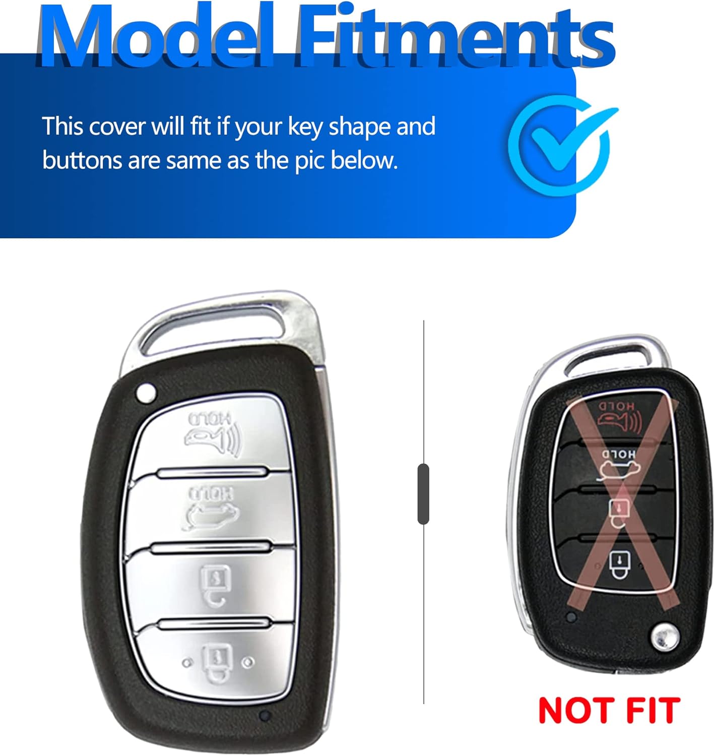Funda para llavero Hyundai con llavero de diamante, apta para Hyundai Elantra Ioniq Sonata Tucson Elantra GT 34 botones Smart Key