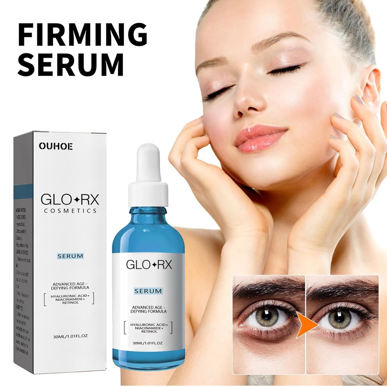 GLORX – Suero facial, suero GLO RX, suero facial de solución de stock, suero facial actualizado para todo tipo de piel, para mujeres líneas faciales