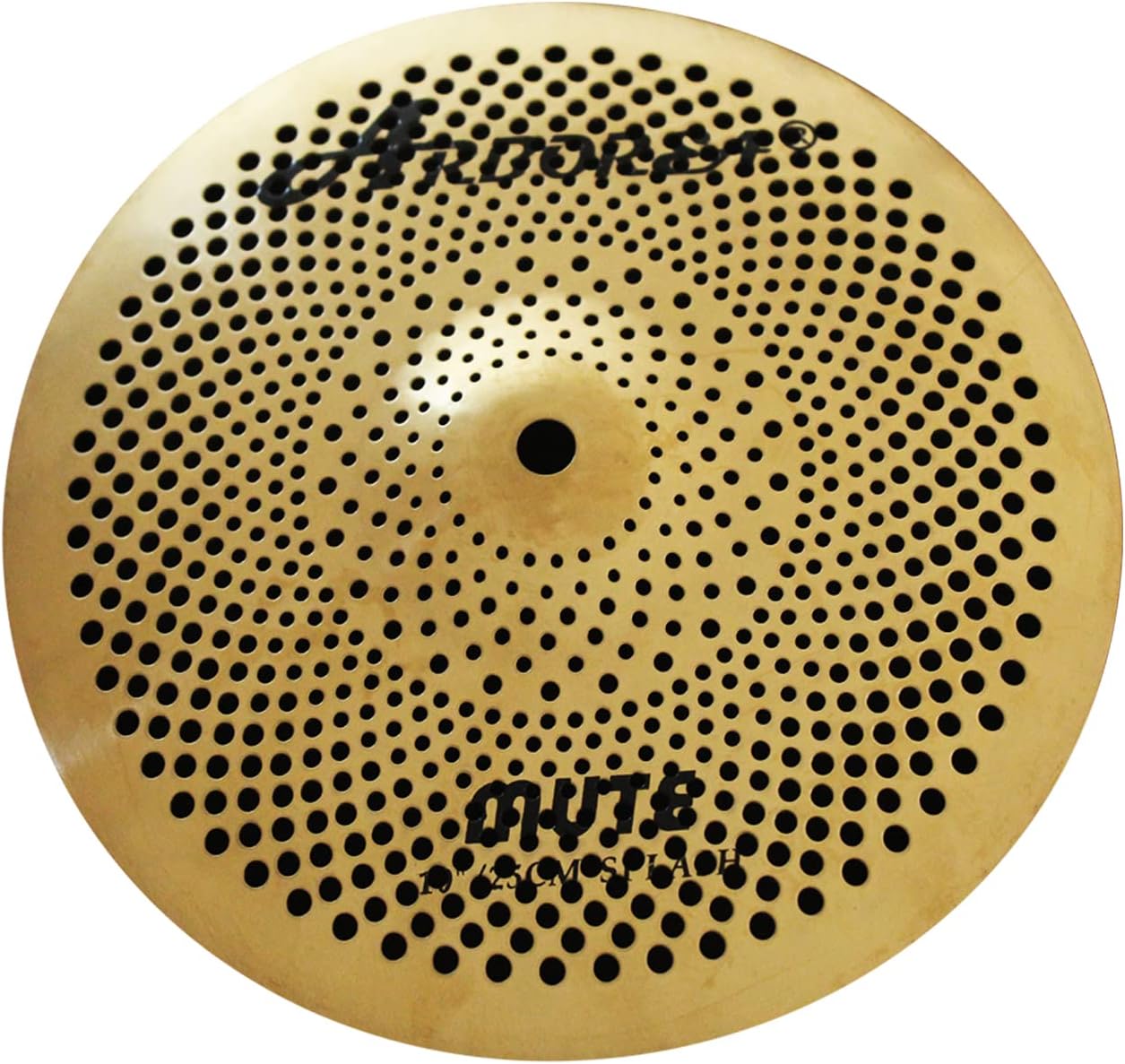 Arborea Platillo de chapoteo de bajo volumen 10 pulgadas práctica Splash platillo dorado mudo Splash platillo para batería conjunto