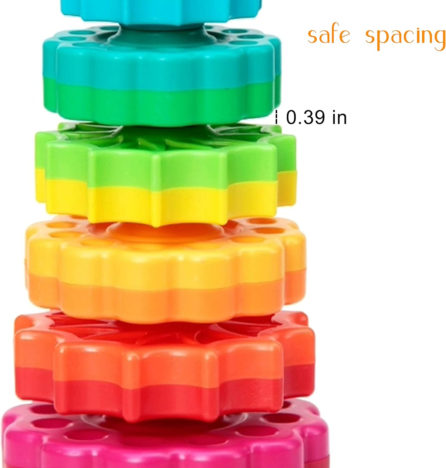 Juguete giratorio para bebés, juguete apilable para bebés y niños pequeños, juguetes educativos de aprendizaje para niños pequeños, juguete de rueda