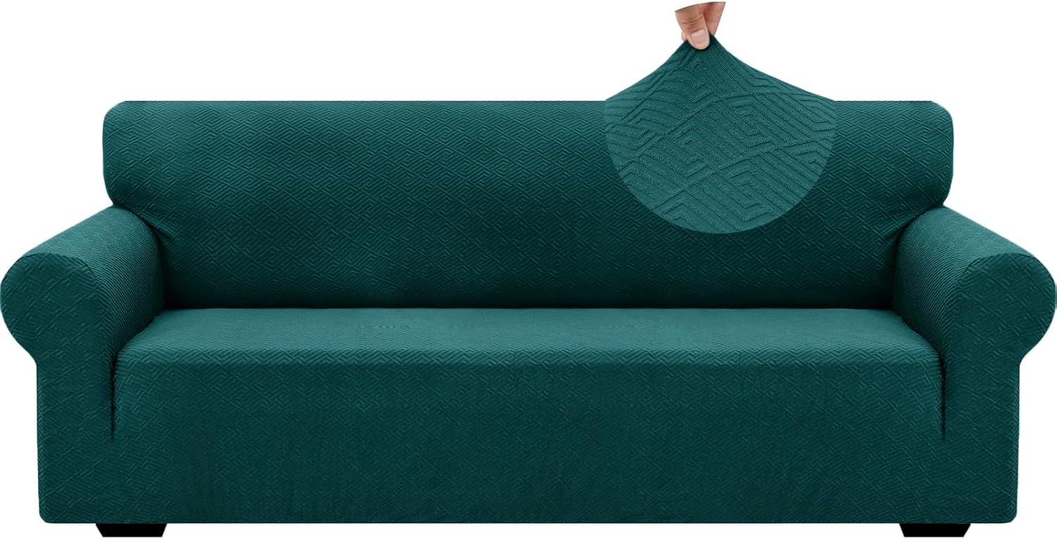 ZNSAYOTX – 1 funda de sofá jacquard para sofás de 3 cojines, de alta elasticidad para mascotas, antideslizante, protector de muebles (grande, patrón